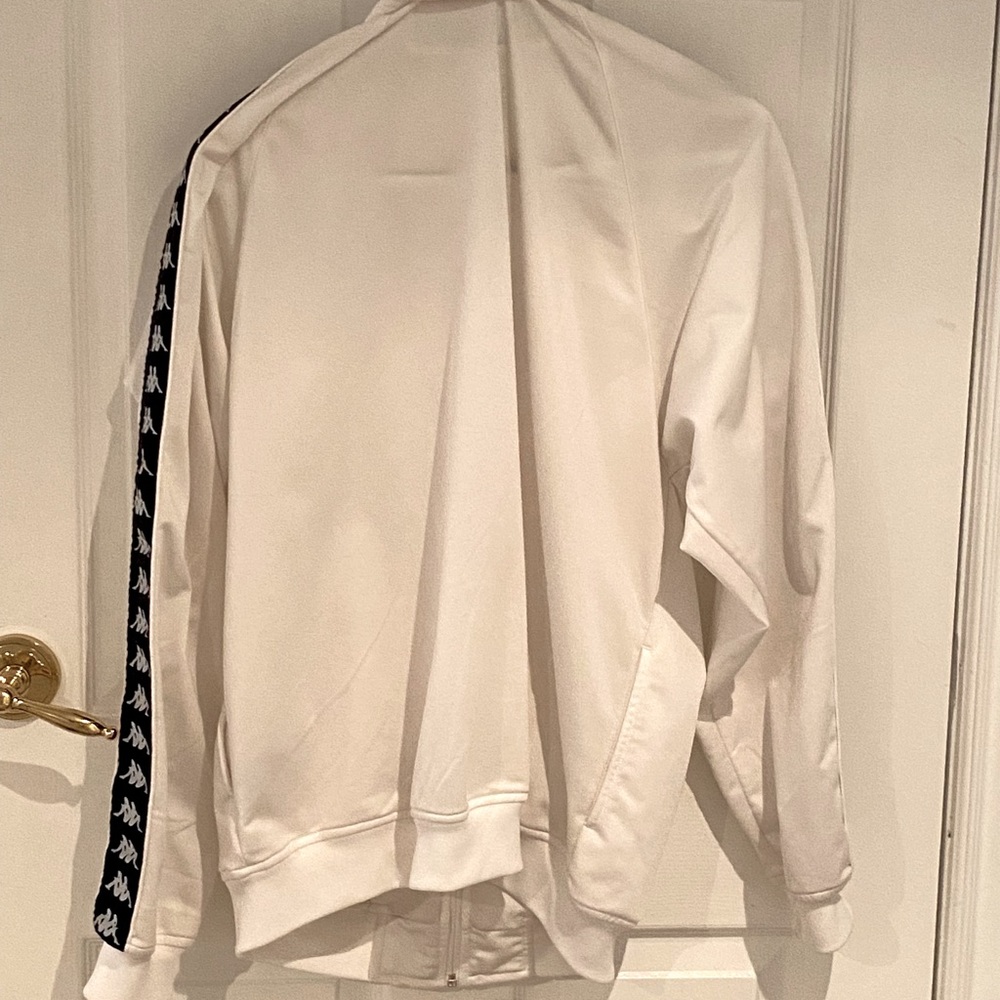 Large Kappa white& black windbreaker jacket
